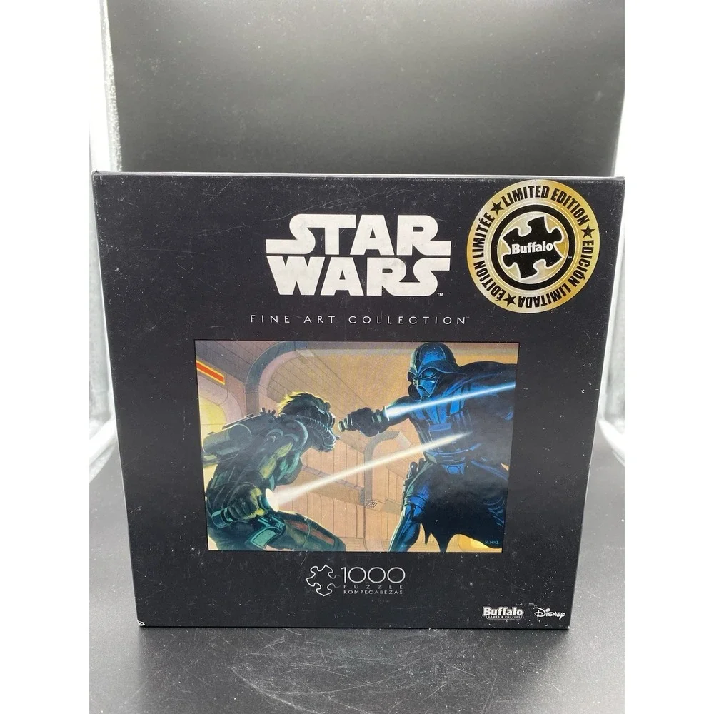 Used Star Wars Fine‎ Art Collection 1000 Piece Puzzle Luke vs Vader Buffalo RARE
